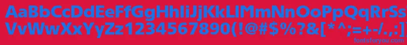 Tornadoblackc Font – Blue Fonts on Red Background