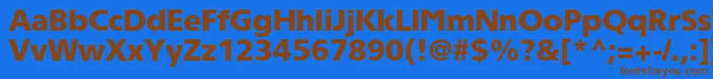 Tornadoblackc Font – Brown Fonts on Blue Background