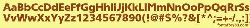 Шрифт Tornadoblackc – коричневые шрифты на жёлтом фоне