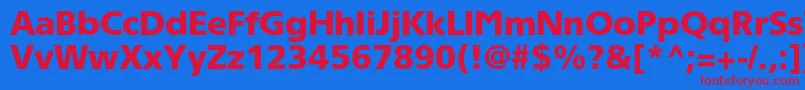 Tornadoblackc Font – Red Fonts on Blue Background