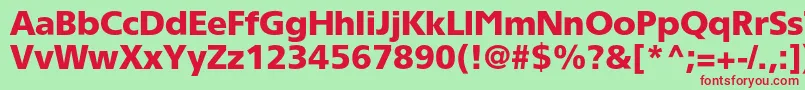 Tornadoblackc Font – Red Fonts on Green Background