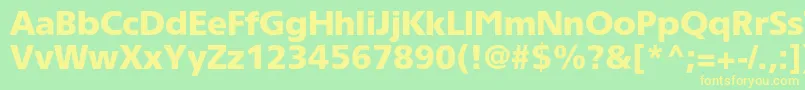 Tornadoblackc Font – Yellow Fonts on Green Background