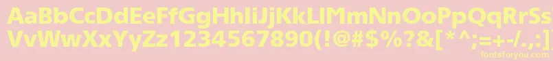 Tornadoblackc Font – Yellow Fonts on Pink Background