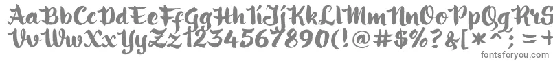 フォントringotube script – 白い背景に灰色の文字