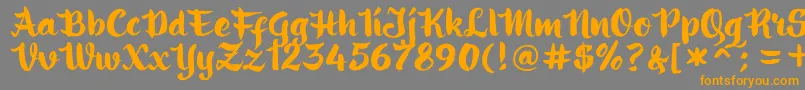 Шрифт ringotube script – оранжевые шрифты на сером фоне