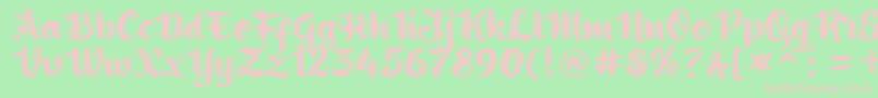 ringotube script Font – Pink Fonts on Green Background