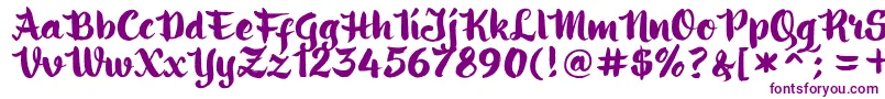 ringotube script-Schriftart – Violette Schriften