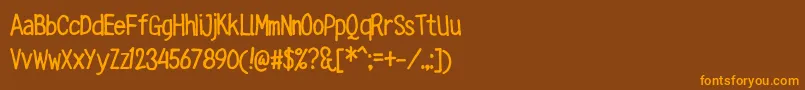 fuente RingTown – Fuentes Naranjas Sobre Fondo Marrón