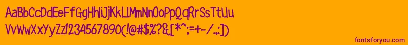 Fonte RingTown – fontes roxas em um fundo laranja