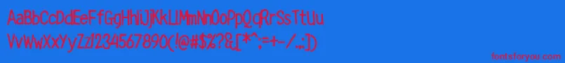 RingTown-fontti – punaiset fontit sinisellä taustalla