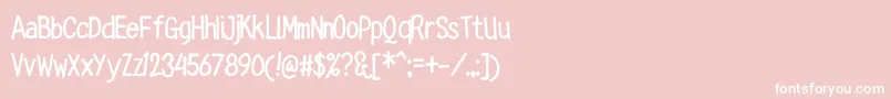 RingTown-fontti – valkoiset fontit vaaleanpunaisella taustalla