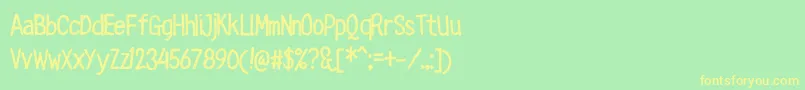 Шрифт RingTown – жёлтые шрифты на зелёном фоне