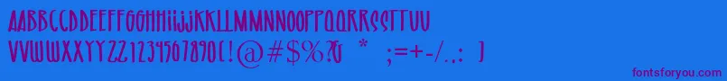 RIO  MA Font – Purple Fonts on Blue Background