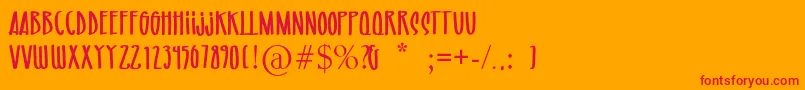 RIO  MA Font – Red Fonts on Orange Background