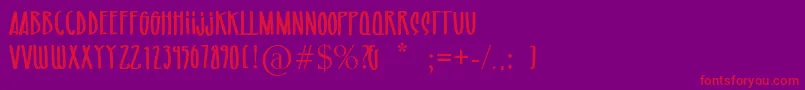 RIO  MA Font – Red Fonts on Purple Background