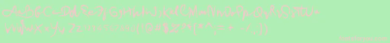 rio Font – Pink Fonts on Green Background