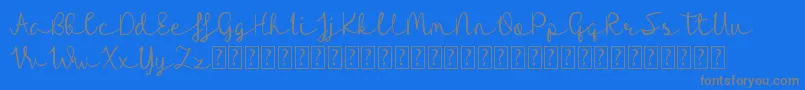 Riocabana Font – Gray Fonts on Blue Background