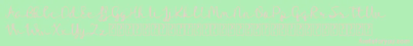 Riocabana Font – Pink Fonts on Green Background