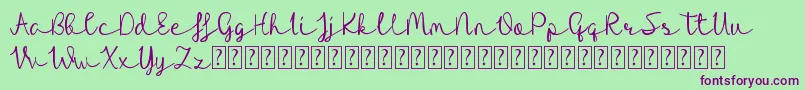 Riocabana Font – Purple Fonts on Green Background