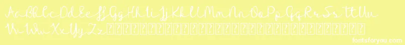 Riocabana Font – White Fonts on Yellow Background