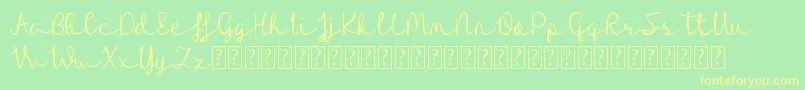 Riocabana Font – Yellow Fonts on Green Background