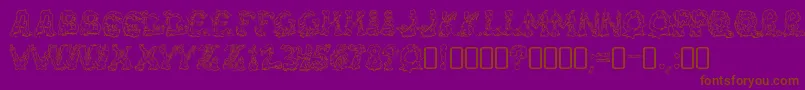 riot act 2 Font – Brown Fonts on Purple Background