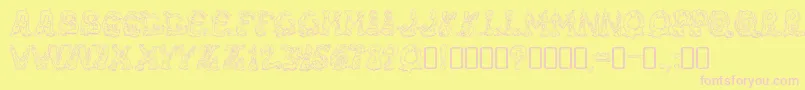 riot act 2 Font – Pink Fonts on Yellow Background