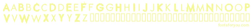 フォントRIPPC    – 白い背景に黄色の文字