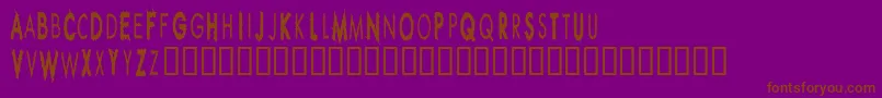 RIPPCUC  Font – Brown Fonts on Purple Background