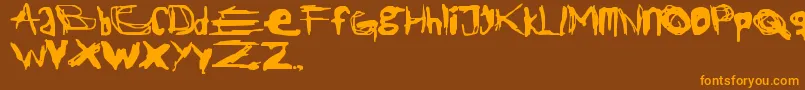 Ripper Font – Orange Fonts on Brown Background