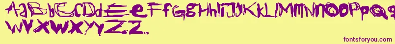 Ripper Font – Purple Fonts on Yellow Background