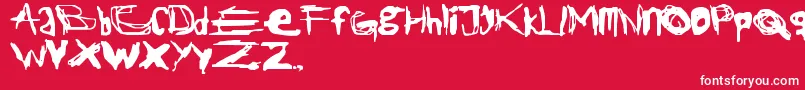 Ripper Font – White Fonts on Red Background