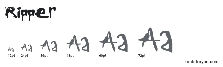 Размеры шрифта Ripper (138768)