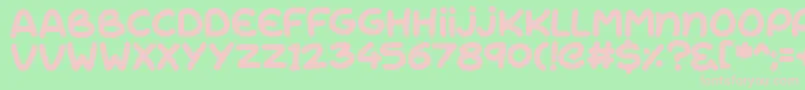 Rise  Shine Font – Pink Fonts on Green Background