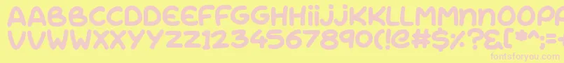 Rise  Shine Font – Pink Fonts on Yellow Background