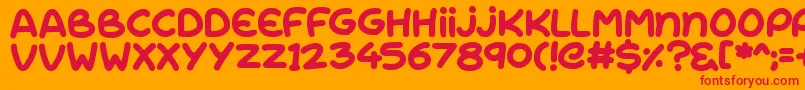 Rise  Shine Font – Red Fonts on Orange Background