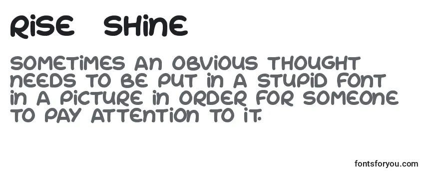 Rise  Shine Font