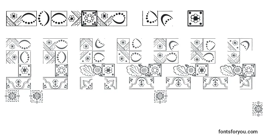 A fonte DalaLtBorders – alfabeto, números, caracteres especiais