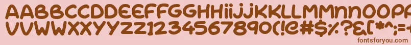 Więcej informacji o czcionce Rise Shine Czcionka Rise Shine – brązowe czcionki na różowym tle