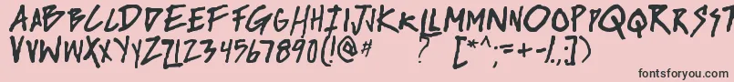 フォントriseup tbs – ピンクの背景に黒い文字