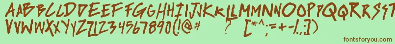 Шрифт riseup tbs – коричневые шрифты на зелёном фоне