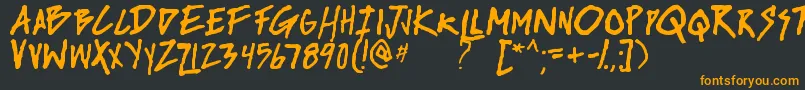 Шрифт riseup tbs – оранжевые шрифты на чёрном фоне