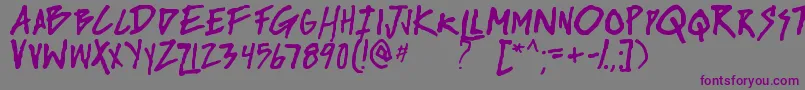riseup tbs Font – Purple Fonts on Gray Background
