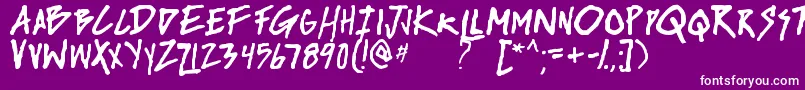 フォントriseup tbs – 紫の背景に白い文字