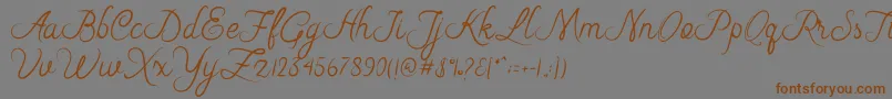 fuente Riska Script – Fuentes Marrones Sobre Fondo Gris