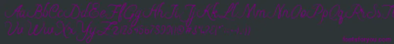 Riska Script Font – Purple Fonts on Black Background