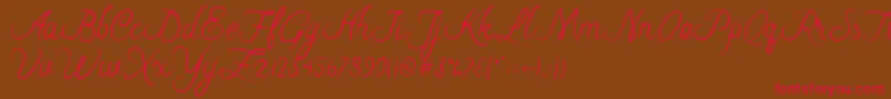 fuente Riska Script – Fuentes Rojas Sobre Fondo Marrón