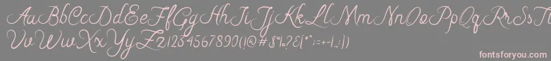 Fonte Riska Script – fontes rosa em um fundo cinza