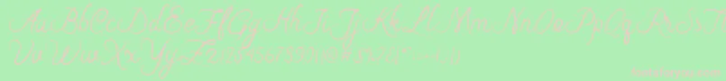 fuente Riska Script – Fuentes Rosadas Sobre Fondo Verde