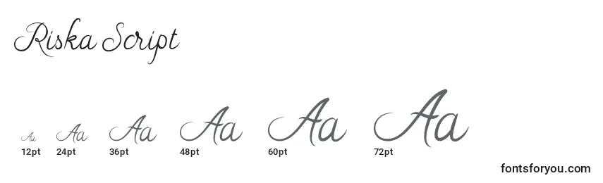 Riska Script (138774) Font Sizes